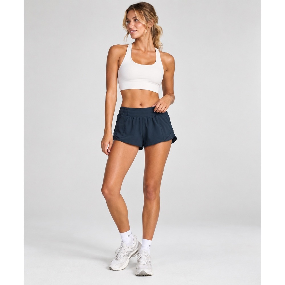 Lululemon Hotty Hot Low-Rise Lined Short 2.5" Navy Blue Running Athletic Shorts